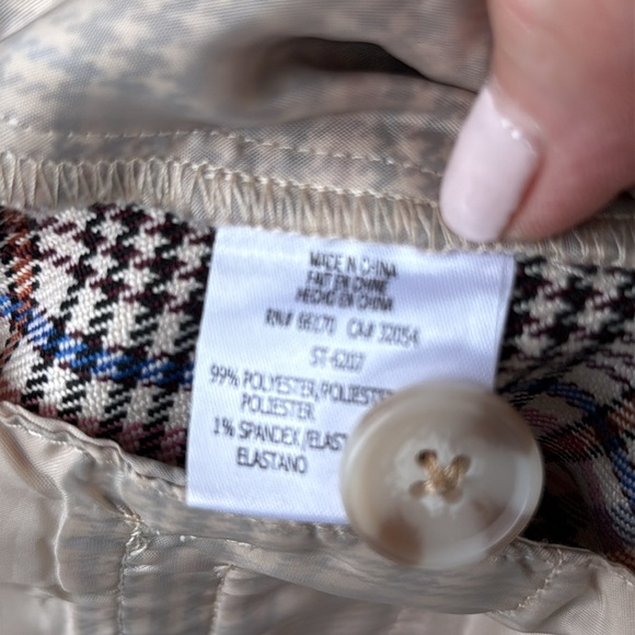 By Anthropologie Malcolm Plaid Tapered Trousers Size 4 - Picture 13 of 14